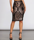 You’ll look stunning in the Stroke Of Midnight Midi Skirt when paired with its matching separate to create a glam clothing set perfect for a New Year’s Eve Party Outfit or Holiday Outfit for any event!