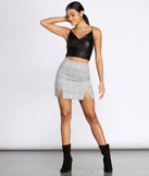Glen Check Double Slit Mini Skirt for 2022 festival outfits, festival dress, outfits for raves, concert outfits, and/or club outfits