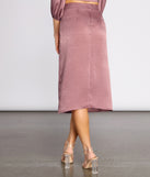 First Impression Satin Midi Skirt provides a stylish start to creating your best summer outfits of the season with on-trend details for 2023!