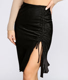 Sleek Vibes Ruched Skirt provides a stylish start to creating your best summer outfits of the season with on-trend details for 2023!