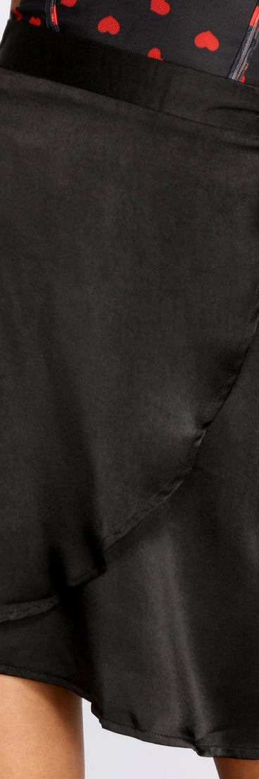 Something In The Way Satin A-line Mini Skirt for 2023 festival outfits, festival dress, outfits for raves, concert outfits, and/or club outfits