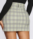 Perfectly Plaid Belted Mini Skirt provides a stylish start to creating your best summer outfits of the season with on-trend details for 2023!