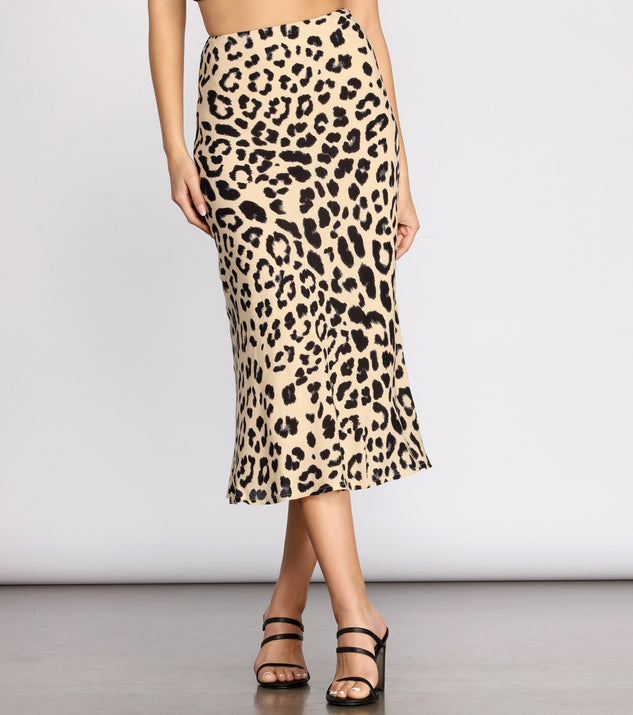 Feline Fierce Flared Midi Skirt provides a stylish start to creating your best summer outfits of the season with on-trend details for 2023!