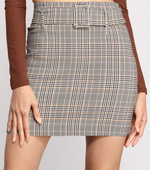 Such A Babe Belted Plaid Mini Skirt for 2023 festival outfits, festival dress, outfits for raves, concert outfits, and/or club outfits