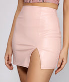 Pretty And Posh Faux Leather Mini Skirt provides a stylish start to creating your best summer outfits of the season with on-trend details for 2023!