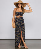 Ditsy Floral Ruffled Maxi Skirt provides a stylish start to creating your best summer outfits of the season with on-trend details for 2023!