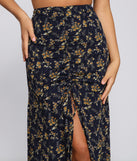 Ditsy Floral Ruffled Maxi Skirt provides a stylish start to creating your best summer outfits of the season with on-trend details for 2023!