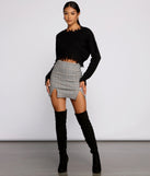 High Waist Double Slit Plaid Mini Skirt provides a stylish start to creating your best summer outfits of the season with on-trend details for 2023!