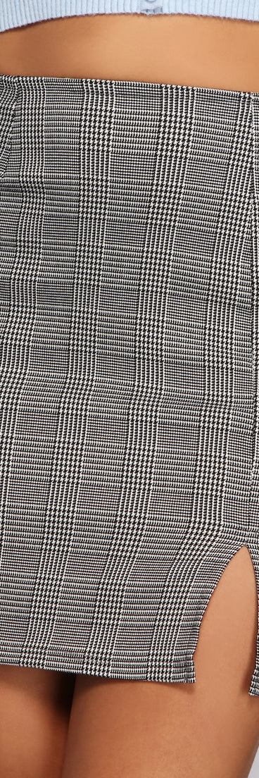 Major Trendsetter Glen Check Mini Skirt for 2023 festival outfits, festival dress, outfits for raves, concert outfits, and/or club outfits