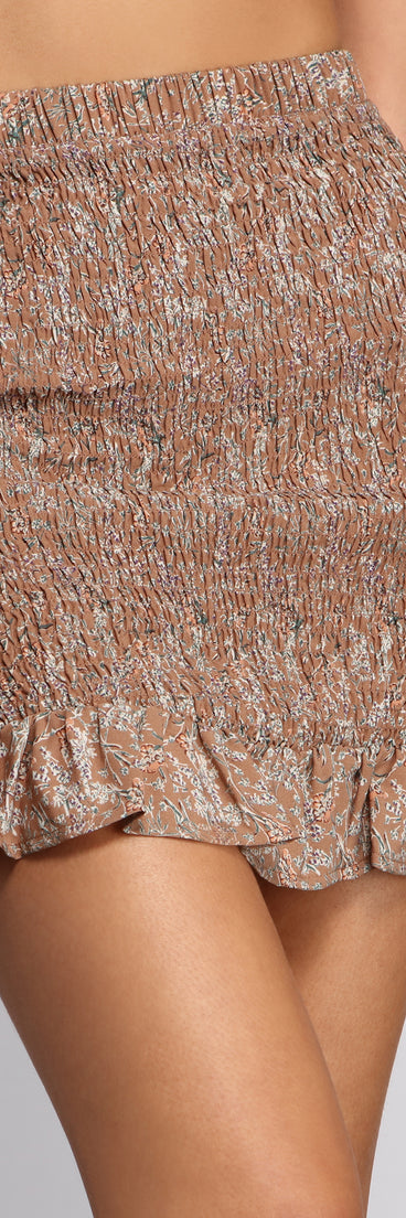 You’ll look stunning in the Ditsy Floral Darling High Waist Ruffled Skirt when paired with its matching separate to create a glam clothing set perfect for a New Year’s Eve Party Outfit or Holiday Outfit for any event!