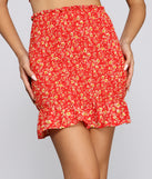 Such A Charmer Ditsy Floral Mini Skirt provides a stylish start to creating your best summer outfits of the season with on-trend details for 2023!