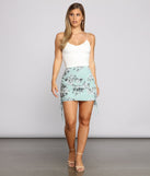 Romantic Beauty Floral Ruched Mini Skirt provides a stylish start to creating your best summer outfits of the season with on-trend details for 2023!
