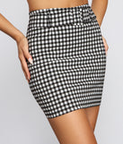 Gingham Glam Belted Mini Skirt for 2023 festival outfits, festival dress, outfits for raves, concert outfits, and/or club outfits