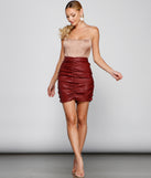 Stay Sultry Ruched Midi Skirt provides a stylish start to creating your best summer outfits of the season with on-trend details for 2023!