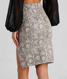 Chic And Sassy Snake Print Midi Skirt provides a stylish start to creating your best summer outfits of the season with on-trend details for 2023!