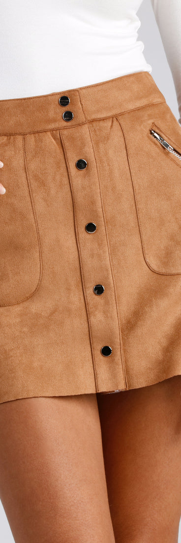 The Next Level Faux Suede Mini Skirt for 2023 festival outfits, festival dress, outfits for raves, concert outfits, and/or club outfits