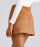The Next Level Faux Suede Mini Skirt provides a stylish start to creating your best summer outfits of the season with on-trend details for 2023!