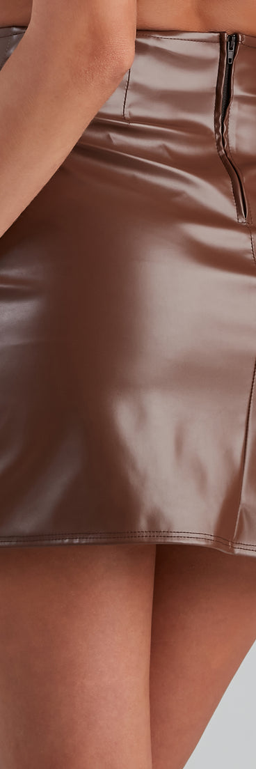 Let's Lace-Up PU Mini Skirt provides a stylish start to creating your best summer outfits of the season with on-trend details for 2023!