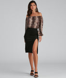 Slit Happens Faux Suede Midi Skirt provides a stylish start to creating your best summer outfits of the season with on-trend details for 2023!