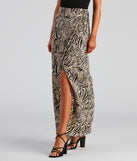 Wild And Chic Zebra Maxi Skirt provides a stylish start to creating your best summer outfits of the season with on-trend details for 2023!