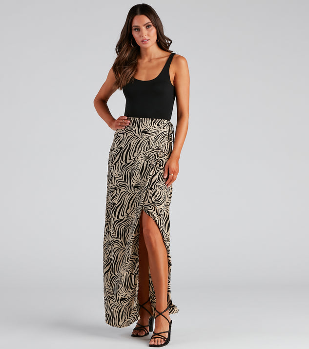 Wild And Chic Zebra Maxi Skirt provides a stylish start to creating your best summer outfits of the season with on-trend details for 2023!