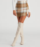 Best Match Plaid Slit Mini Skirt provides a stylish start to creating your best summer outfits of the season with on-trend details for 2023!