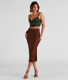 Major It-Girl Satin Midi Skirt provides a stylish start to creating your best summer outfits of the season with on-trend details for 2023!