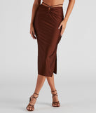 Major It-Girl Satin Midi Skirt provides a stylish start to creating your best summer outfits of the season with on-trend details for 2023!