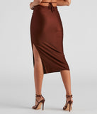 Major It-Girl Satin Midi Skirt provides a stylish start to creating your best summer outfits of the season with on-trend details for 2023!