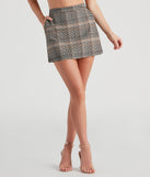 Fall Mood Plaid Mini Skirt provides a stylish start to creating your best summer outfits of the season with on-trend details for 2023!