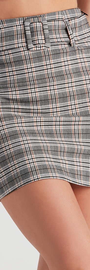Plaid For You Belted Mini Skirt provides a stylish start to creating your best summer outfits of the season with on-trend details for 2023!