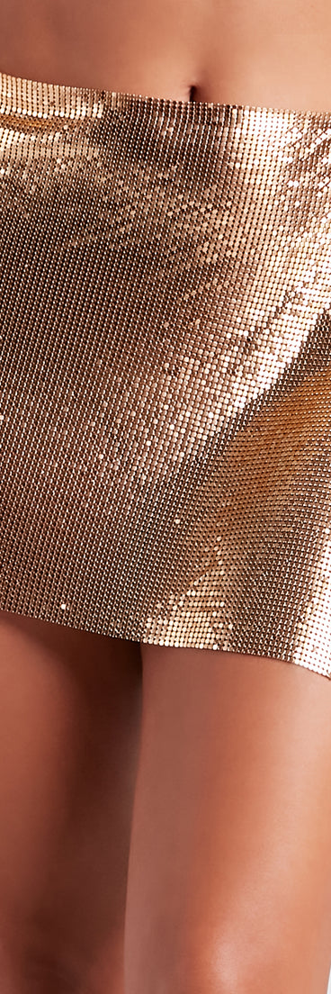 Cha-Ching Chainmail Mini Skirt is a fire pick to create 2023 festival outfits, concert dresses, outfits for raves, or to complete your best party outfits or clubwear!