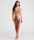 Cha-Ching Chainmail Mini Skirt is a fire pick to create 2023 festival outfits, concert dresses, outfits for raves, or to complete your best party outfits or clubwear!