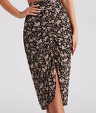 Isn't She Lovely Floral Midi Skirt provides a stylish start to creating your best summer outfits of the season with on-trend details for 2023!