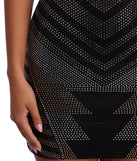 Glitzy Heat Stone Mini Skirt for 2022 festival outfits, festival dress, outfits for raves, concert outfits, and/or club outfits