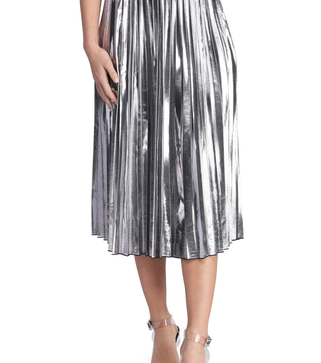 Metallic Babe Midi Skirt