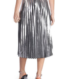 Metallic Babe Midi Skirt