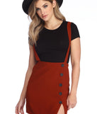 Button Up Suspender Skirt