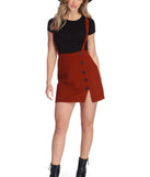 Button Up Suspender Skirt