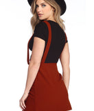 Button Up Suspender Skirt