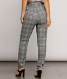 Paper Bag Plaid Tapered Pants
