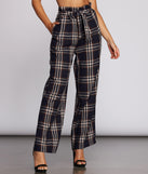 Perfectly Poised In Plaid Paper Bag Pants