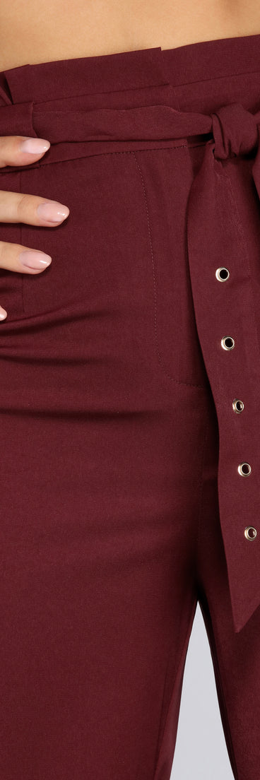 High Waist Paperbag Pants