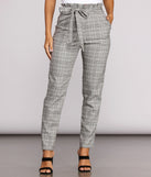 Go Glen Plaid Paperbag Pants
