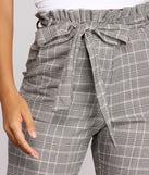 Go Glen Plaid Paperbag Pants