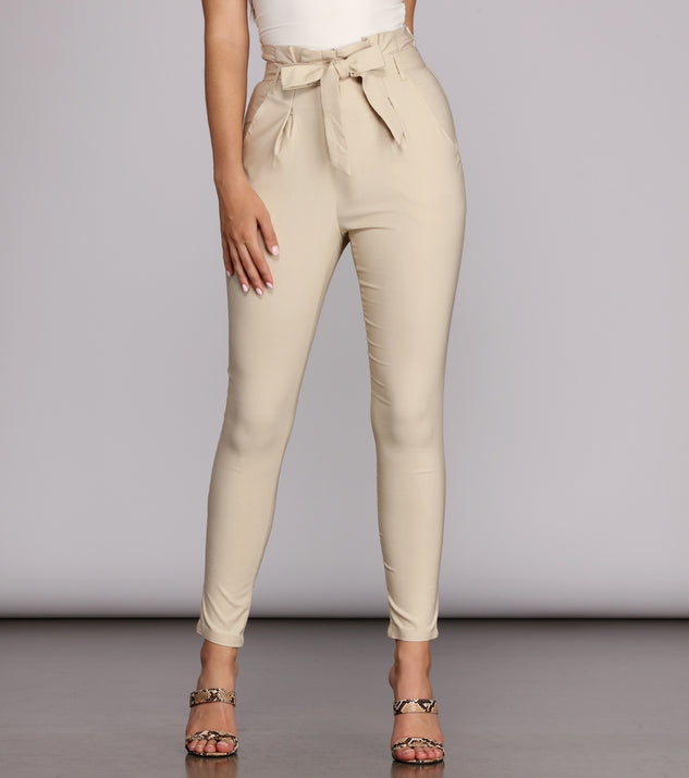 Preppy And Poised Paper Bag Pants
