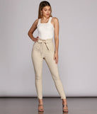Preppy And Poised Paper Bag Pants