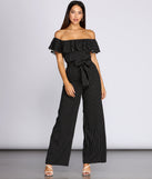 Stylishly Striped Off The Shoulder Jumpsuit will help you dress the part in stylish holiday party attire, an outfit for a New Year’s Eve party, & dressy or cocktail attire for any event.