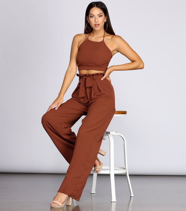 Ruffle Trim High-Waist Pants | Windsor
