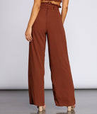 Ruffle Trim High-Waist Pants